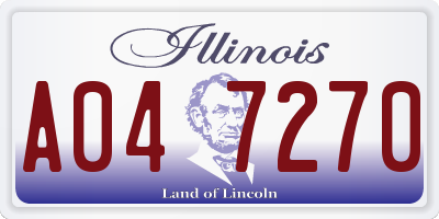 IL license plate A047270
