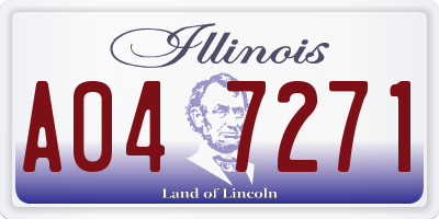 IL license plate A047271