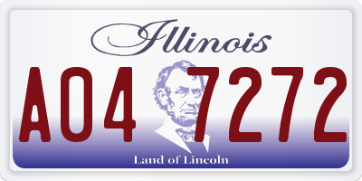IL license plate A047272
