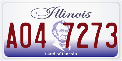 IL license plate A047273