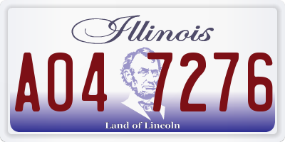 IL license plate A047276
