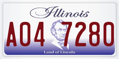 IL license plate A047280