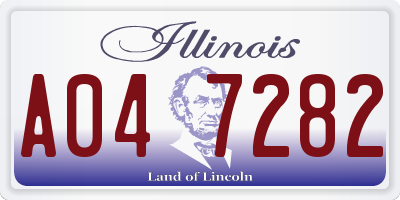 IL license plate A047282