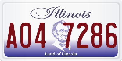 IL license plate A047286