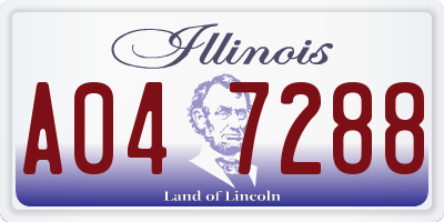 IL license plate A047288