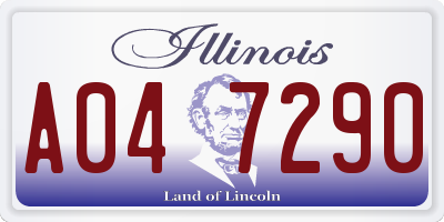 IL license plate A047290