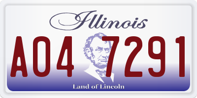 IL license plate A047291