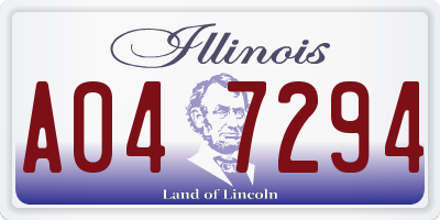 IL license plate A047294