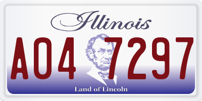 IL license plate A047297