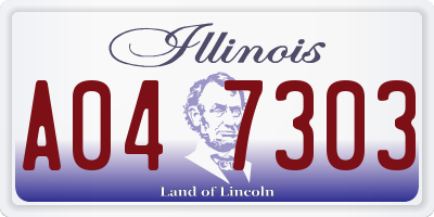 IL license plate A047303