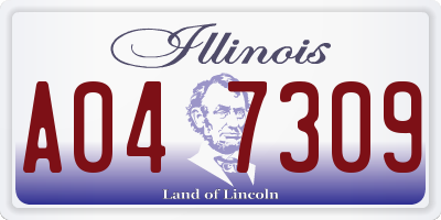 IL license plate A047309