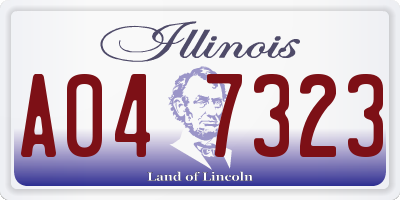 IL license plate A047323