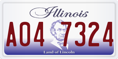 IL license plate A047324