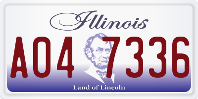 IL license plate A047336