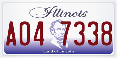 IL license plate A047338
