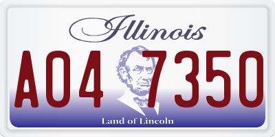IL license plate A047350