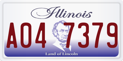 IL license plate A047379