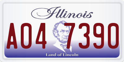 IL license plate A047390