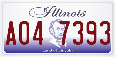IL license plate A047393