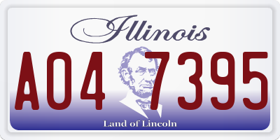 IL license plate A047395