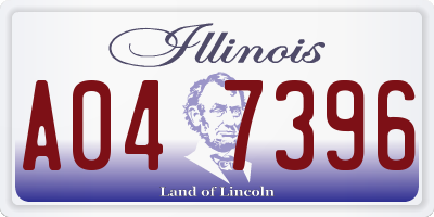 IL license plate A047396