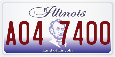 IL license plate A047400
