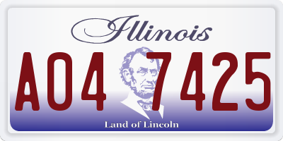 IL license plate A047425