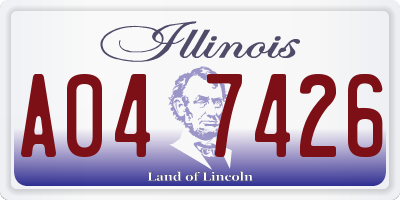 IL license plate A047426