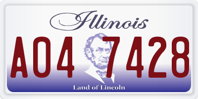 IL license plate A047428