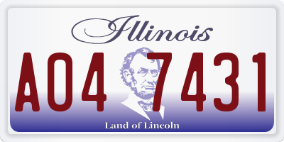 IL license plate A047431