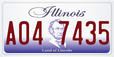 IL license plate A047435