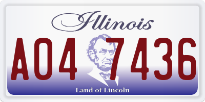 IL license plate A047436