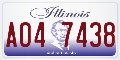 IL license plate A047438