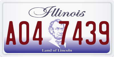 IL license plate A047439