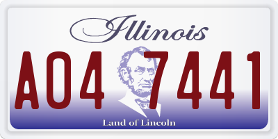 IL license plate A047441