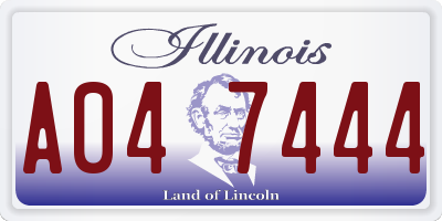 IL license plate A047444