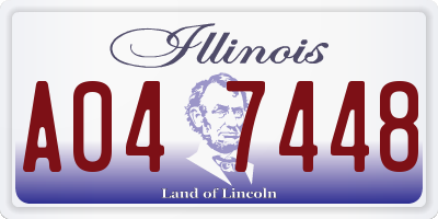 IL license plate A047448