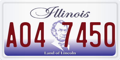 IL license plate A047450