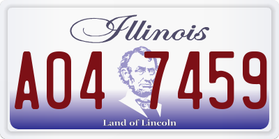 IL license plate A047459