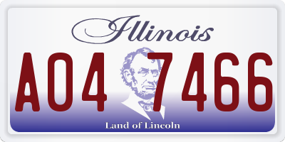 IL license plate A047466