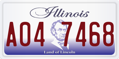 IL license plate A047468