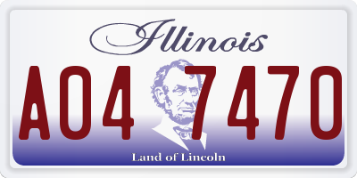 IL license plate A047470