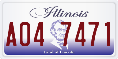 IL license plate A047471