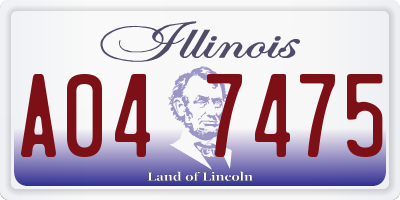 IL license plate A047475