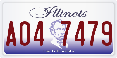 IL license plate A047479