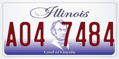 IL license plate A047484