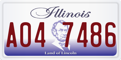 IL license plate A047486