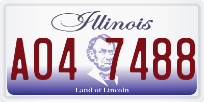 IL license plate A047488