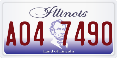 IL license plate A047490