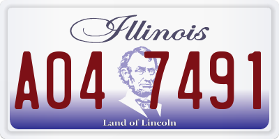 IL license plate A047491